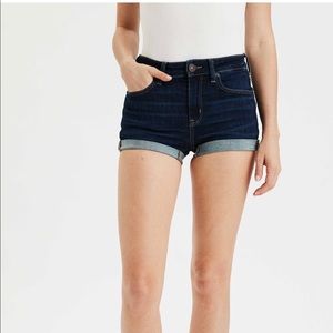 American eagle 00 shorts dark wash